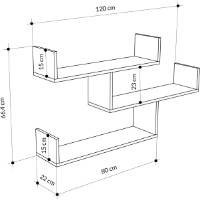 Raft de perete Showdeko Tibet Black Wood (M.KT.01.11043.20) imaginea #5 — magazin online Desire.md