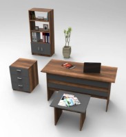 Set mobilier birou Trendy VO11-BA Walnut/Anthracit GTR001872