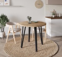 Masă pentru bucătărie Showdeko Xana D90x77.5 Sepet/Black (M.Y.24883.2) imaginea #2 — magazin online Desire.md