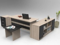 Set mobilier birou Trendy VO13-OB Oak/Black GTR001879