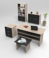 Set mobilier birou Trendy VO14-OB Oak/Black GTR001883