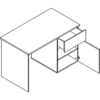 Masa de birou Gerbor BIU120 Cashmere/Anthracite imaginea #2 — magazin online Desire.md