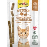 Snackuri pentru pisici GimCat Sticks Turkey & Rabbit 4pcs
