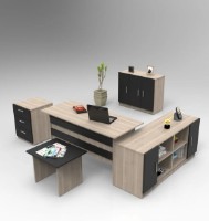 Set mobilier birou Trendy VO16-OB Oak/Black GTR001890