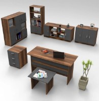 Set mobilier birou Trendy VO18-BA Walnut/Anthracit GTR001897