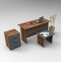 Set mobilier birou Trendy VO9-BA Walnut/Anthracit GTR001864