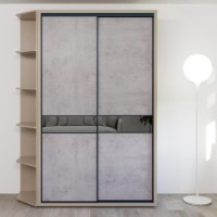 Dulap cu uşi glisante Bayro Murano 1400x2300x600 (606207)