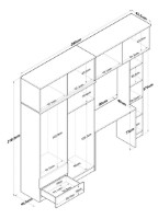 Dulap Trendy BA122 2697 Walnut/White GTR006667 imaginea #3 — magazin online Desire.md