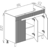 Dulap pentru lavoar Bayro Positano Duo Argo/Allegro 1000 (123969) imaginea #3 — magazin online Desire.md