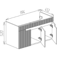 Dulap pentru lavoar Bayro Positano Duo Argo/Allegro 1000 (123972) imaginea #6 — magazin online Desire.md