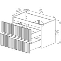 Шкаф под умывальник Bayro Santos Allegro 800 (122967) фото №3 — интернет-магазин Desire.md