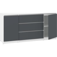 Comodă Пехотин НС-3+2 Белый/Антрацит imaginea #1 — magazin online Desire.md