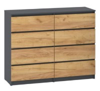Комод Пехотин НС-8 Антрацит/Дуб Тахо