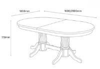 Masă pentru bucătărie Fabrik Home Elegance Oval White imaginea #2 — magazin online Desire.md