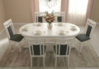 Masă pentru bucătărie Fabrik Home Elegance Oval White imaginea #5 — magazin online Desire.md