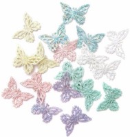 Autocolante DPCraft Butterflies Glitter 18pcs (DPWL-037)