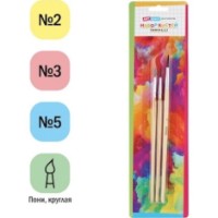 Set pensule pentru desen ArtSpace Poni 3pcs N2/3/5 imaginea #2 — magazin online Desire.md