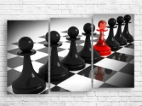 Pictură ArtDesign Pawns on the board 135х80cm (A-10022)