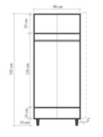 Dulap Trendy Stil 727 Oak Sonoma 90x192x52cm GTR005856 imaginea #3 — magazin online Desire.md