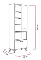 Dulap Trendy Sezen White 60x164x32cm GTR005623 imaginea #4 — magazin online Desire.md