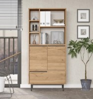 Dulap Trendy ON9B-S Walnut 161.6x74.8x35.5cm GTR006724