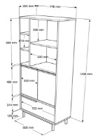 Dulap Trendy ON9B-W White 161.6x74.8x35.5cm GTR006726 imaginea #4 — magazin online Desire.md
