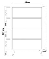 Dulap Trendy Multibox 734 Oak Sonoma 80x127x36cm GTR005631 imaginea #5 — magazin online Desire.md