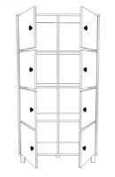 Шкаф Trendy MN06-BA Walnut/Anthracit 96x179x40cm GTR006705 фото №5 — интернет-магазин Desire.md