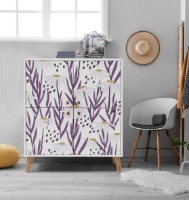 Dulap Trendy Multilux Daisy White/Violet/Lilac 95x111x36cm GTR005632