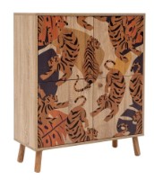 Dulap Trendy Multilux Tigris Sonoma/Orange/Claret Red 95x111x36cm GTR005640 imaginea #3 — magazin online Desire.md