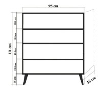 Dulap Trendy Multilux 732 Oak Sonoma 95x111x36cm GTR005636 imaginea #4 — magazin online Desire.md