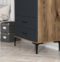 Dulap Trendy Kumsal T Walnut/Anthracit 201.4x47.5x80cm GTR001724 imaginea #3 — magazin online Desire.md
