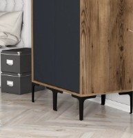 Dulap Trendy Kumsal SS Walnut/Anthracit 201.4x47.5x80cm GTR001729 imaginea #3 — magazin online Desire.md