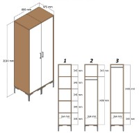 Dulap Trendy Kumsal SS Walnut/White 201.4x47.5x80cm GTR001731 imaginea #4 — magazin online Desire.md