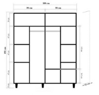 Dulap Trendy Loni 4 -977 Sonoma 180x192x52cm GTR005864 imaginea #4 — magazin online Desire.md