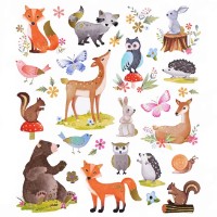 Autocolante DPCraft Forest Animals 28pcs (DPNK-125)