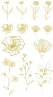 Autocolante DPCraft Golden Flowers (DPNK-213) imaginea #3 — magazin online Desire.md