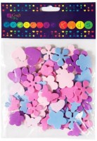 Autocolante DPCraft Hearts Flowers Butterflies 100pcs (KSPI-022)