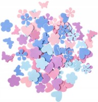 Autocolante DPCraft Hearts Flowers Butterflies 100pcs (KSPI-022) imaginea #2 — magazin online Desire.md