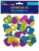 Autocolante DPCraft Hearts Glitter 45pcs (KSPI-047)