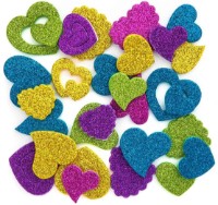 Autocolante DPCraft Hearts Glitter 45pcs (KSPI-047) imaginea #2 — magazin online Desire.md