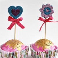 Autocolante DPCraft Hearts Glitter 45pcs (KSPI-047) imaginea #3 — magazin online Desire.md