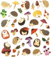 Наклейки DPCraft Hedgehogs 34pcs (DPNK-067) фото №2 — интернет-магазин Desire.md