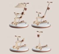 Trotinetă ChiToys Beige (074001) imaginea #2 — magazin online Desire.md