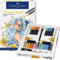 Set de desen pentru copii Faber-Castell Goldfaber Sketch Marker Romantic Manga 1 164701