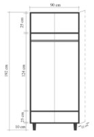 Шкаф Trendy Lidya 2 -977 Sonoma 90x192x52cm GTR005858 фото №4 — интернет-магазин Desire.md