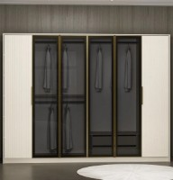 Шкаф Trendy Lux 7937 White/Gold/Black 274x210x52cm GTR004968