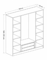 Шкаф Trendy Kale Mebran 4772 White 180x210x52cm GTR001821 фото №5 — интернет-магазин Desire.md