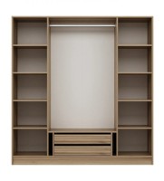 Шкаф Trendy Kale Plus 7818 Dore/Black 180x210x52cm GTR004904 фото №4 — интернет-магазин Desire.md