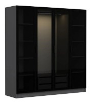 Dulap Trendy Kale 6090 Anthracit/Black 180x210x52cm GTR004625 imaginea #3 — magazin online Desire.md